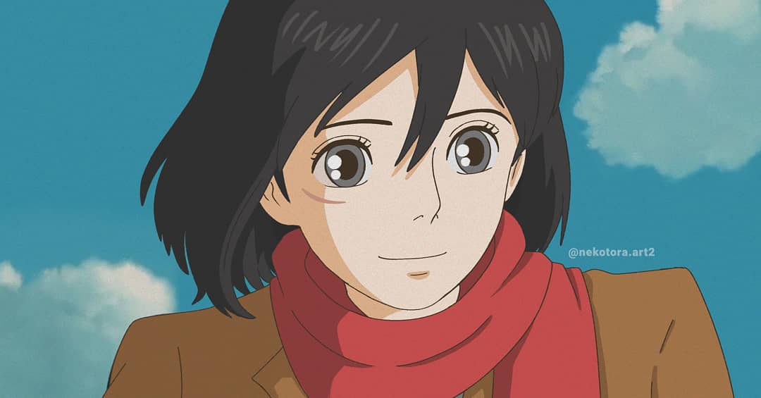 Torapea_'s tweet photo. #ErenJaeger and #MikasaAckerman x #HowlsMovingCastle https://t.co/hbxKt7MwZt