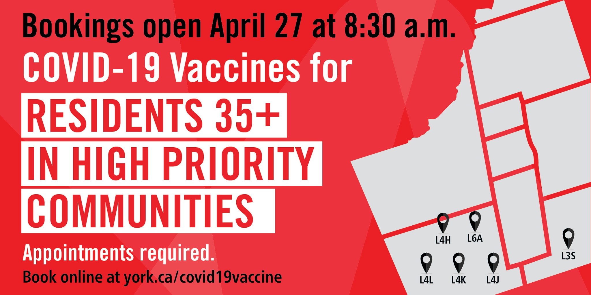 York Region on Twitter "COVID19 vaccinations are now open to 