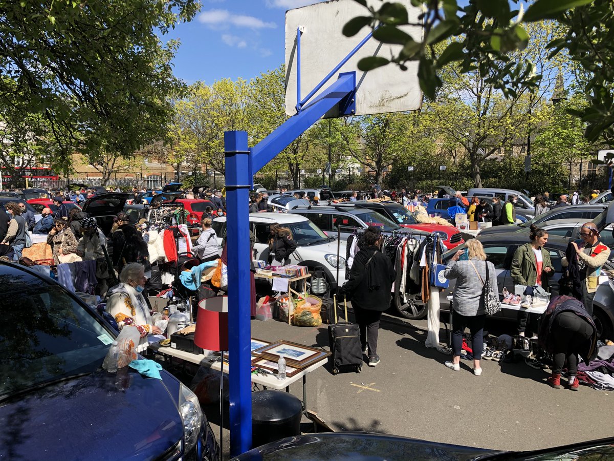 BatterseaBoot's tweet image. Bookings are open for THIS Sunday 2nd May. Photo; yesterday at our first boot since 2020! 
batterseaboot.com/book-a-pitch/