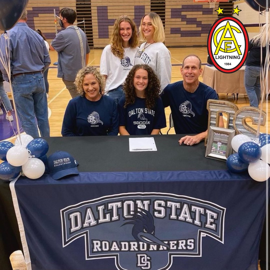 AFC_Lightning's tweet photo. Congratulations to Riley Bennett from our 02/03 Gold team for signing her letter of intent with @DStateSoccer
⚡️⚽️🎓
#AFCcommitstocollege
#AFCisproudofyou
#afclightning https://t.co/bxgvQ5r9I7