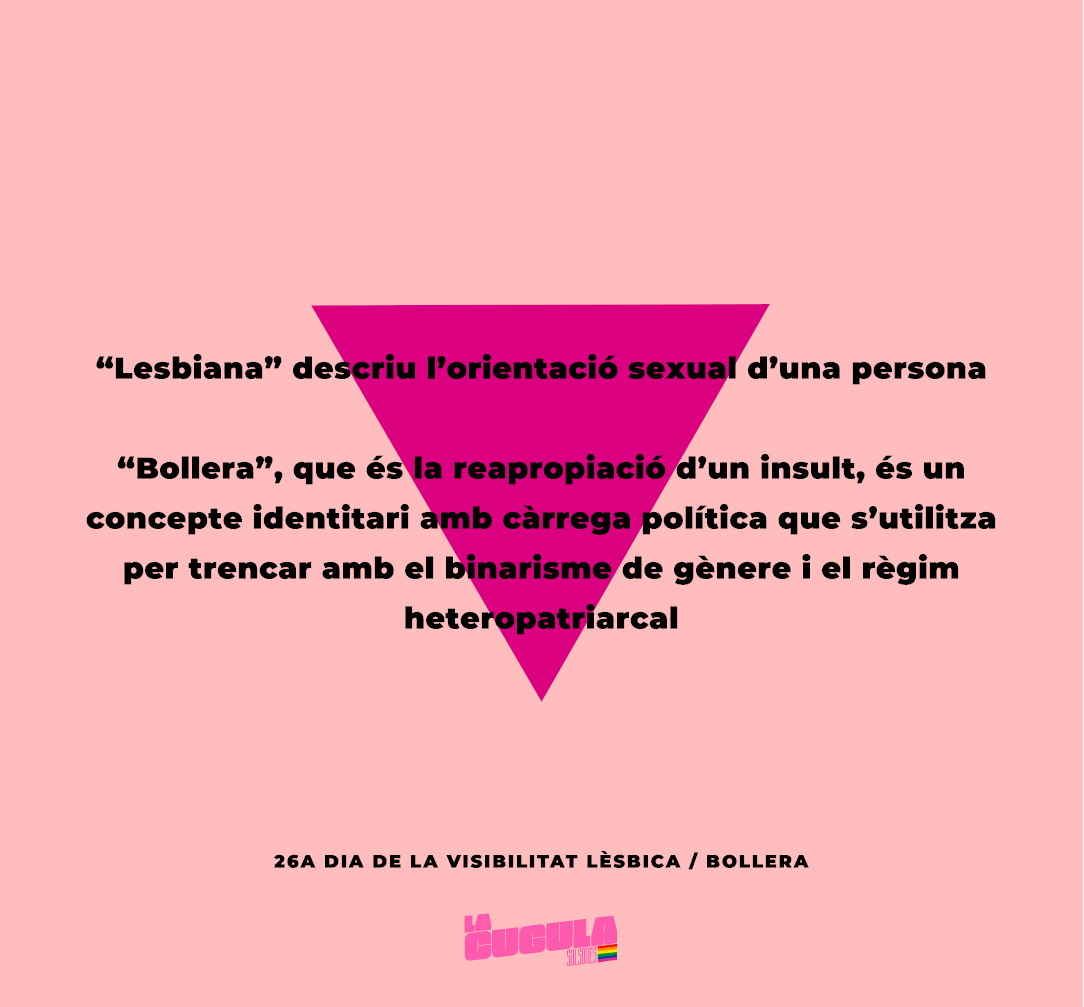 Aquest 26 d'abril volem visibilitzar-nos com a lesbianes i bolleres. Existim fora de les grans ciutats i volem reclamar el nostre espai.

BOLLERES DE SOLSONA, ALLIBEREU LA VOSTRA PLOMA

#26abril 
#visibilitatlèsbica 
#visibilitatbollera