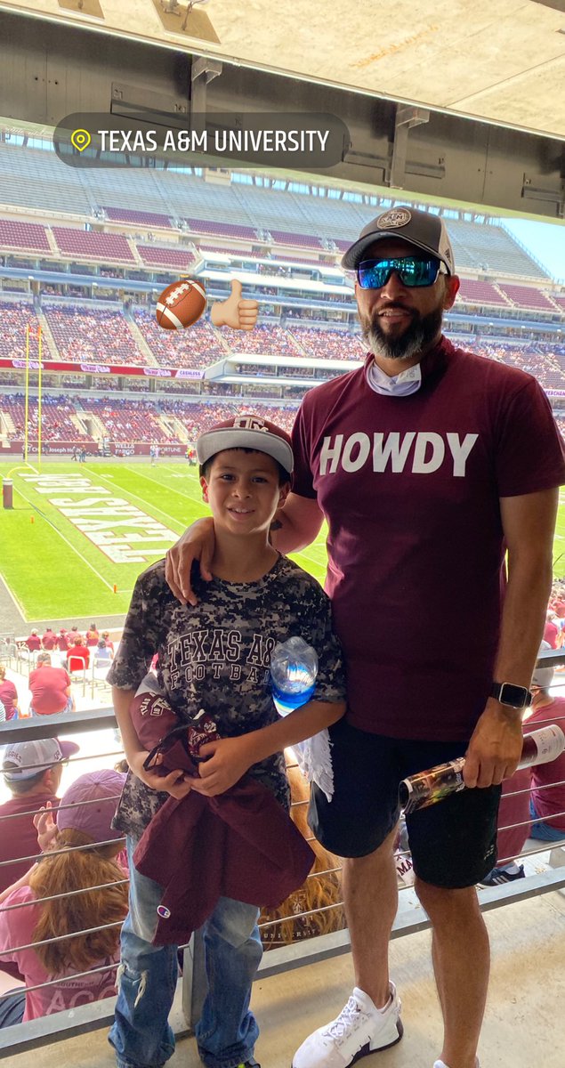 Noah’s first spring game! He’s hooked 👍🏼<a href="/AggieFootball/">Texas A&M Football</a>