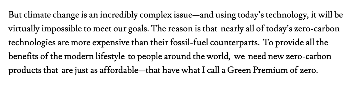 This is DANGEROUSLY misguided and unhelpful take from @BillGates (gatesnotes.com/Energy/Leaders…). It promotes classic #NewClimateWar (publicaffairsbooks.com/titles/michael…) climate inactivism tropes. Among these are: 🧵