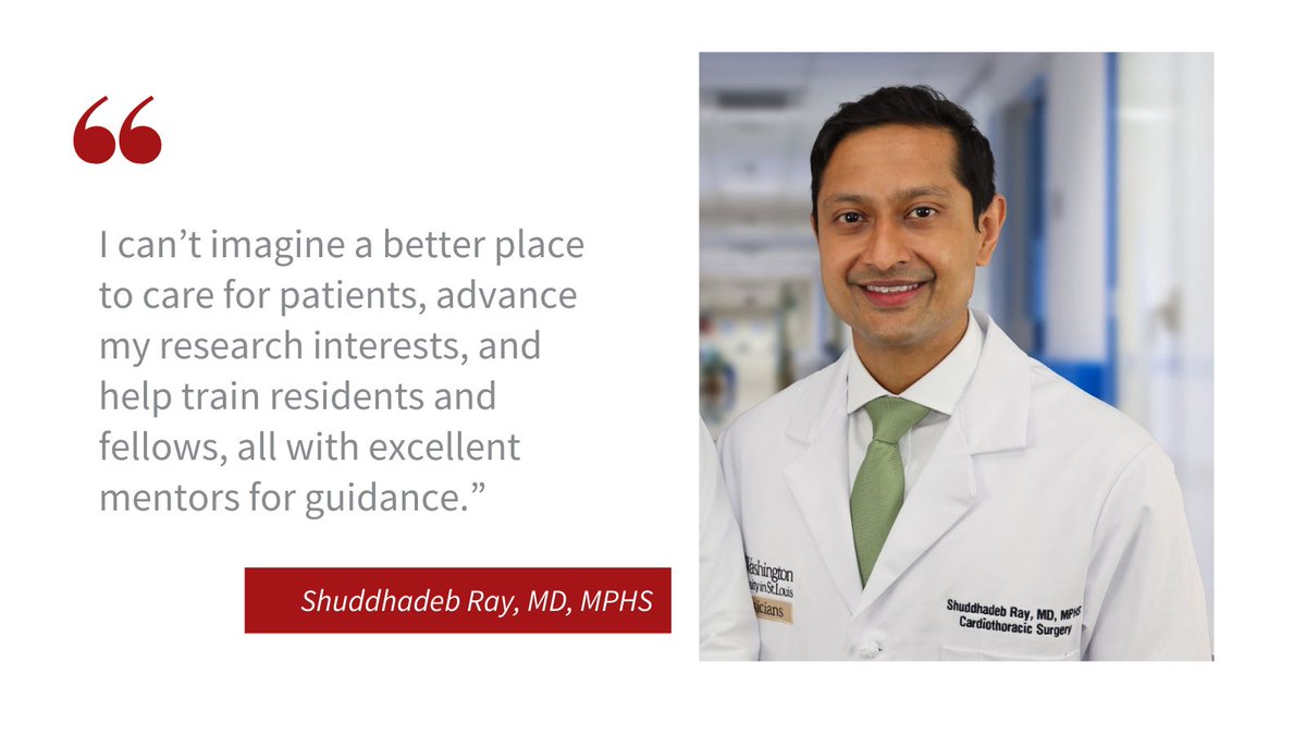 WashUSurgery's tweet photo. After graduating from @WashUSurgRes &amp; Thoracic Surgery fellowship, Shuddhadeb Ray, MD, MPHS, joined #WashUSurgery faculty at @Christian_Hosp as an Assistant Professor of Surgery. Learn more about Dr. Ray and his journey at WashU: https://t.co/4TkqzVa4ro. https://t.co/ph8yODp4zo
