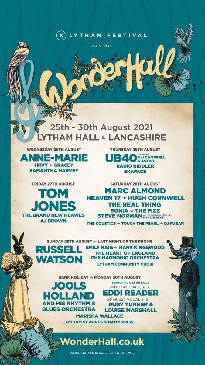 FESTIVALS ARE BACK !! Fubar is supporting the Saturday line up with some icons like @MarcAlmond @heaven17bef @HughCornwell #therealthing #sonia @TheFizzCMJ @SteveNormanReal + more & check out the week’s line up.... tickets are on sale Thursday at 5pm here: wonderhall.co.uk