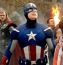 RichardPym1's tweet photo. I think "The Avengers" suit's best Cap's present suit.

In "CA:FA" Steve's on war, wears personified but militaristic uniform with helmet, cause he's soldier. In present he no more soldier but superhero. The suit symbolizes this change, more comicbooky, helm's now superhero hood. https://t.co/a0oSuEGY02