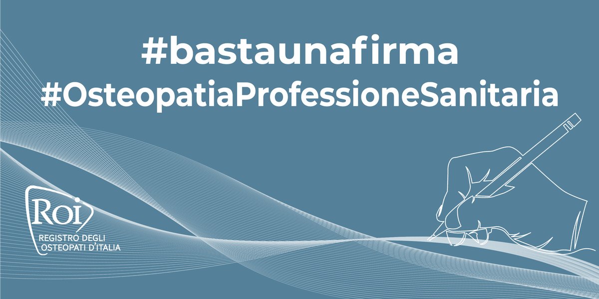 #bastaunafirma #OsteopatiaProfessioneSanitaria 
Oltre 4000 #sociROI e migliaia di #osteopati chiedono che l'iter per il riconoscimento della professione non si fermi. 
<a href="/Palazzo_Chigi/">Palazzo_Chigi</a> #MarioDraghi <a href="/robersperanza/">Roberto Speranza</a> <a href="/msgelmini/">Mariastella Gelmini</a> #26aprile