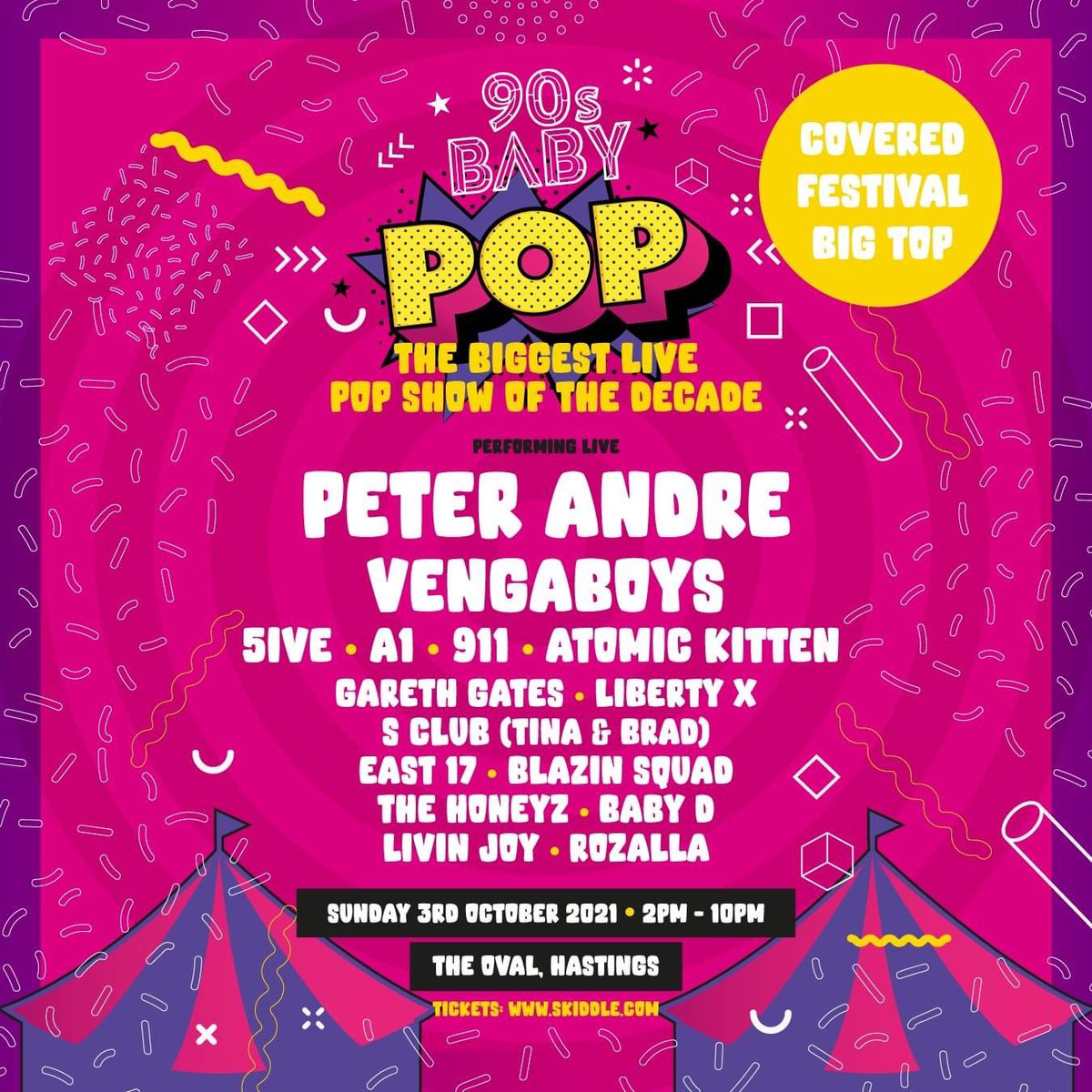 Hastings, Sunday 3rd October. Tickets go on sale Friday at 9am  skiddle.com/whats-on/Hasti…