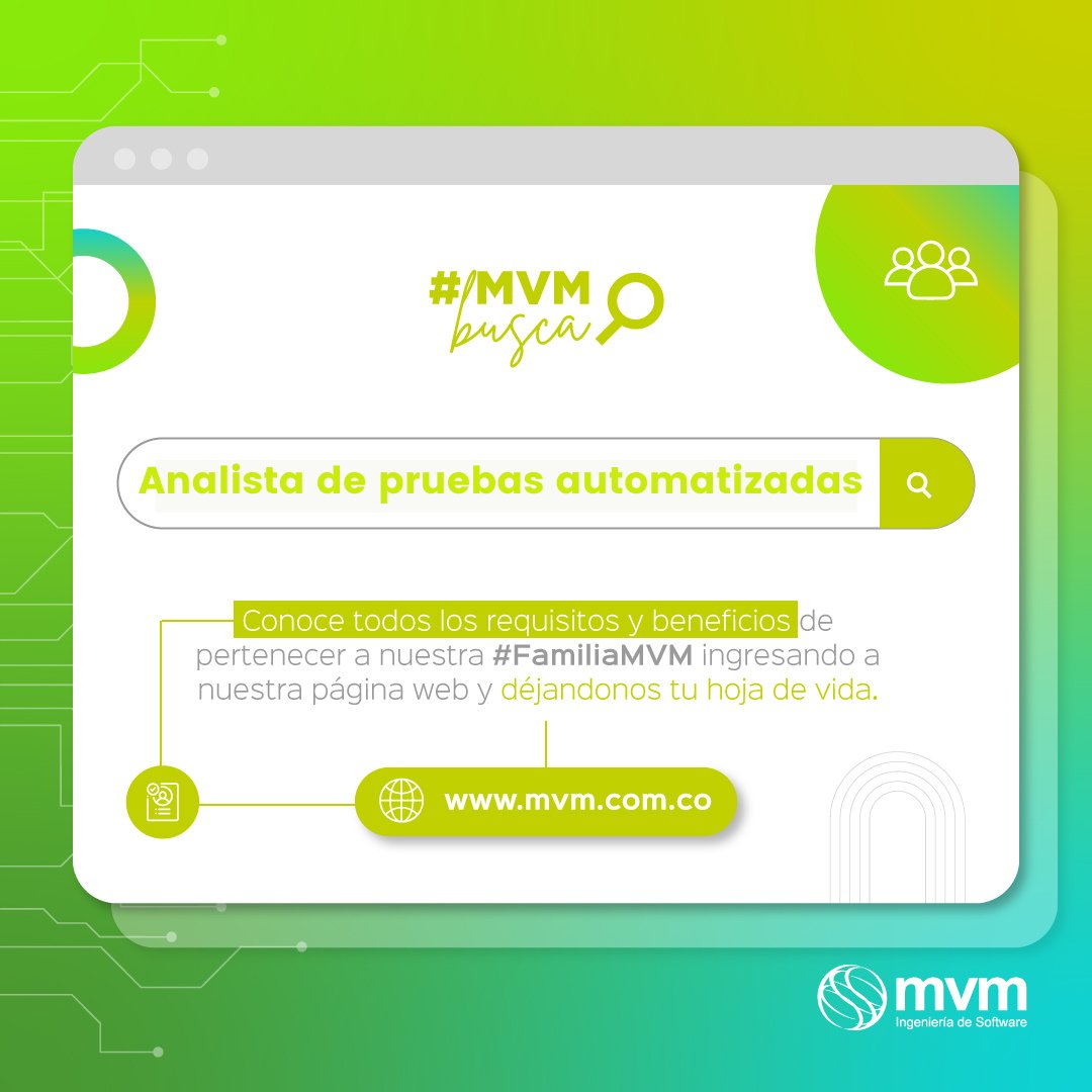 GlobalMVM's tweet photo. ¡En MVM buscamos el talento que tú tienes! Si te interesa impactar al mundo desde la tecnología, la innovación y el conocimiento ¡esta es tu casa!
Ingresa a https://t.co/ZH7uwwpiAA y registra tu hoja de vida. ⬇️💚
#TalentoFeliz #TrabajoSiHay #IngenieríaDeSistemas #TrabajoRemoto https://t.co/hPRYMojRzN