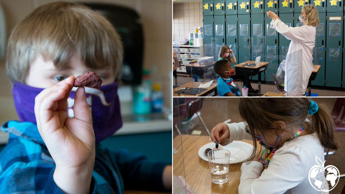 SSPPS6's tweet photo. First graders at Kaposia are geologists this week! They are discovering for themselves the different properties of rocks and what makes them unique. #SSPpride #SSPlearns #PYPinSSP https://t.co/q2n2fJ3Y0z