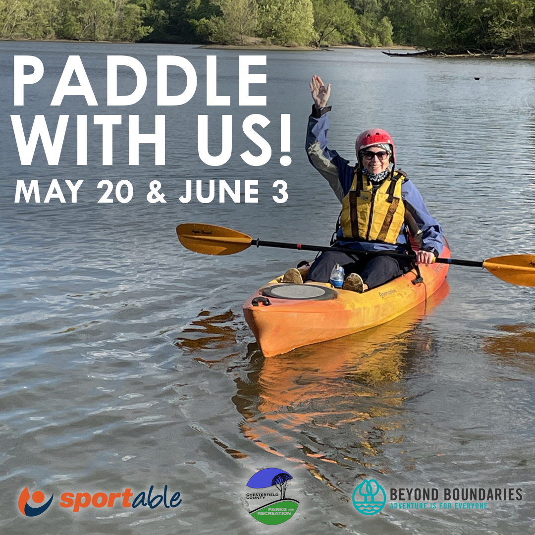 SportableRVA's tweet photo. Paddle with us, Chesterfield County Parks and Recreation and Beyond Boundaries May 20 &amp; June 3! Spend an afternoon on the water, learn new skills, and experience thrilling challenges through adventure and kayaking!

Space is limited – REGISTER NOW - https://t.co/pRDgsuaALW https://t.co/aXcOtPC3zX