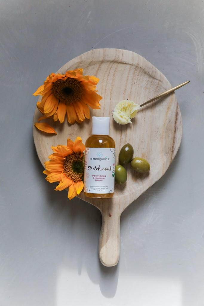 You'll only find the BEST ingredients in our stretch mark oil.  It is perfect for expecting mommas or for anyone who wants ultra hydrated skin that is protected from stretch marks.

#stretchmarks #stretchmarkoil #pregnancyskincare #cleanliving #cleanbeauty #cleanskincare