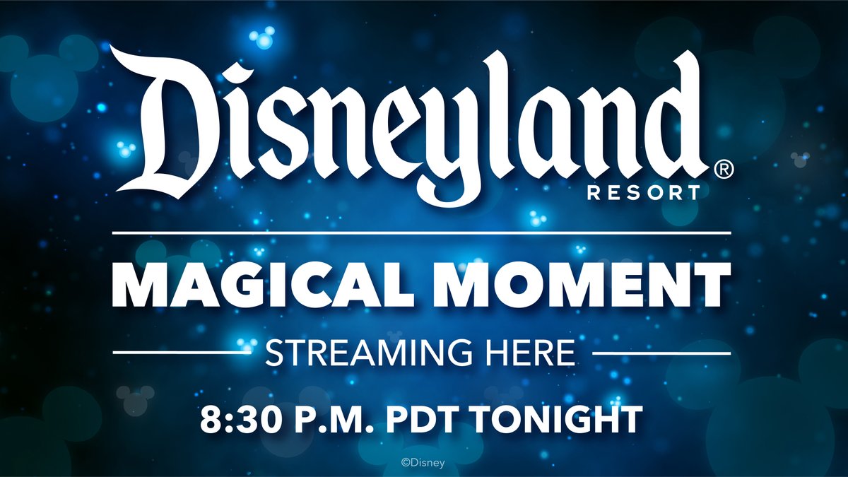 DisneyParks's tweet image. Tune in for a special moment tonight as the @Disneyland Resort prepares for a historic week welcoming back theme park guests. Streaming here LIVE tonight at 8:30 p.m. PT. More details on the Disney Parks Blog! bit.ly/3tSiQvO