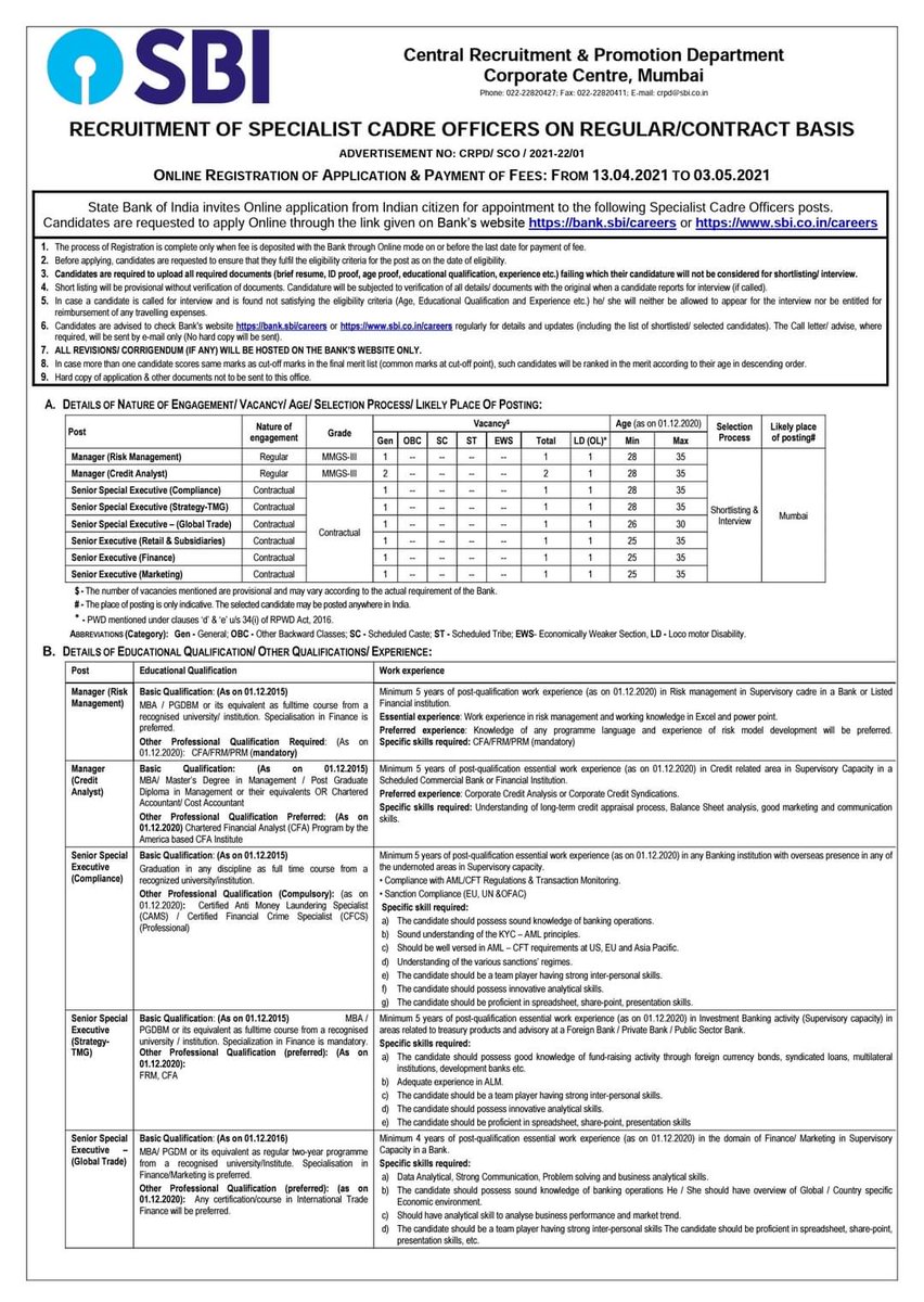 ExaminkOfficial's tweet photo. SBI Clerk Recruitment Notification 2021 Released 👇 https://t.co/R4V4zuAfQv