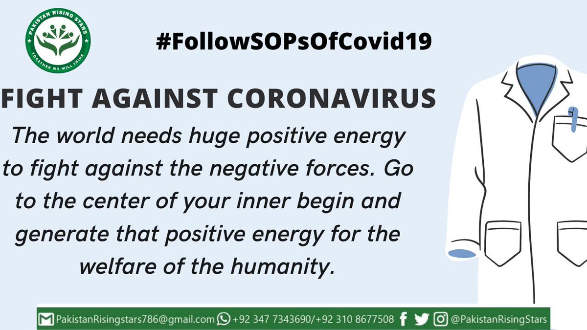 ummarfarooq262's tweet photo. The world needs positive energy to fight against the negative forces.
#FollowSOPsOfCovid19 https://t.co/lxtL1KdljF