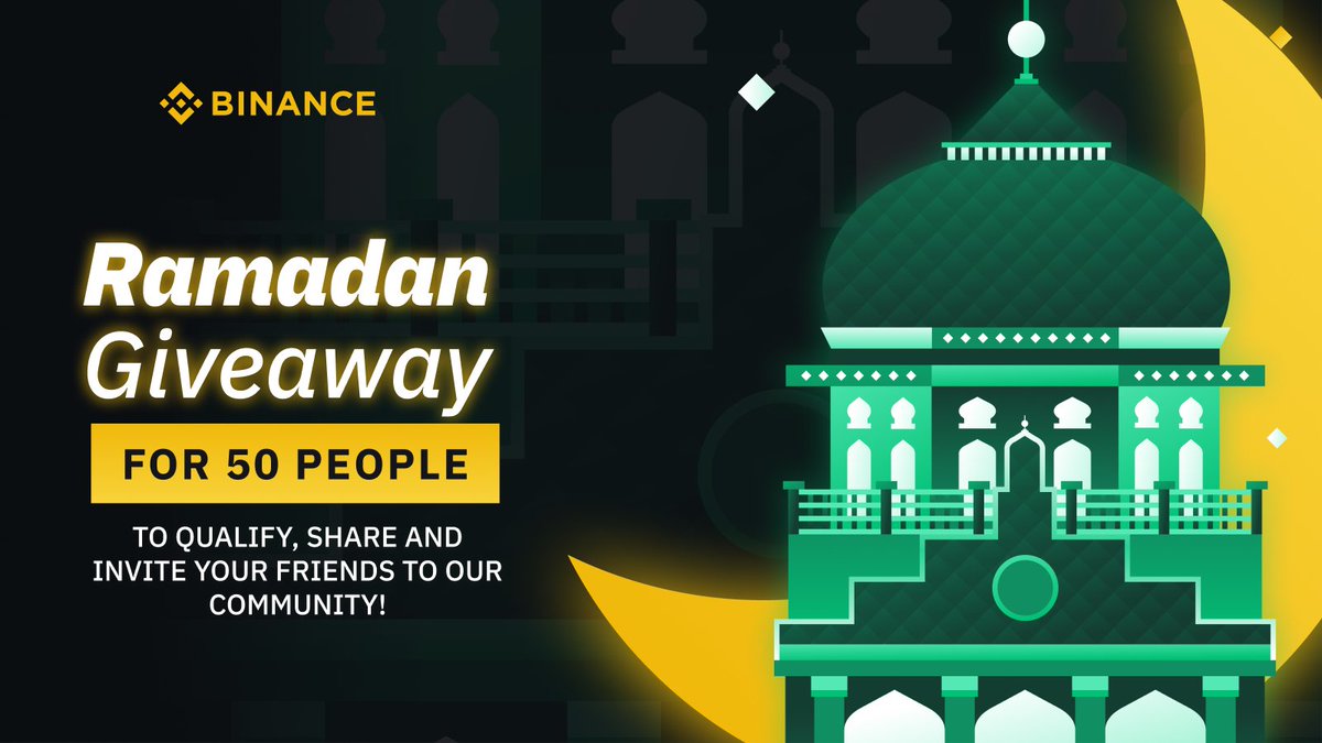 Ramadan Kareem 🌙 to all our Muslim Binancians 🙂
We are celebrating this period with a $500 BUSD giveaway to 50 Binancians! 

🚩 RT this post
🚩 Tag 5 friends to follow <a href="/BinanceAfrica/">Binance Africa</a> 
🚩 Invite 5 friends to follow your region TG Channels 
🚩 Fill this forms.gle/ofSwGcdxi3f4Vw…