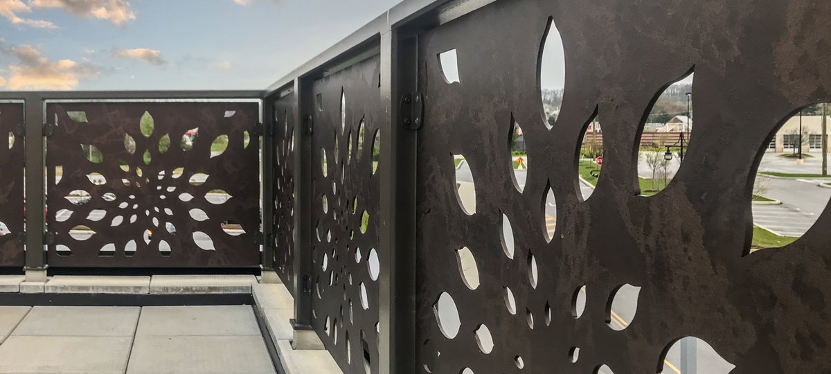 Nothing defines a space or creates a barrier better than a railing or a guardrail. Our railing infill panels can be integrated into almost any pre-existing railing system or a complete, pre-engineered system with posts and top rails provided. Learn more: parasoleil.com/products/raili…