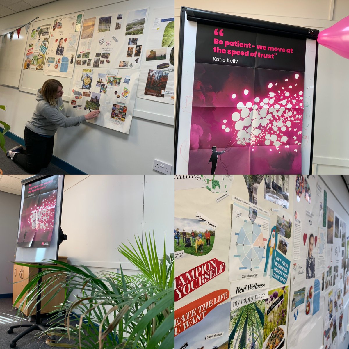 Back in the room! Distanced and sanitised for a planning session. Feels great to be looking ahead together. Thanks to <a href="/wearenewlocal/">New Local</a> @FutureGov <a href="/Qi_To_Health/">Rachel Jennings</a> for the inspirational room decor. #GoodVibes #StrongerTogether #communitybuilding #wellness @shift_together