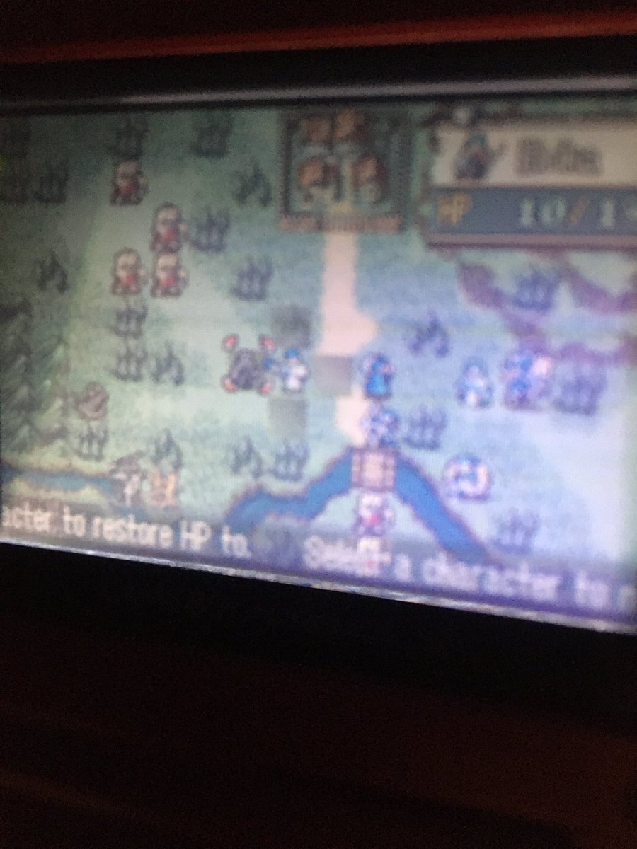 I move Eirika over towards the reinforcements from behind and have her get healed by Moulder