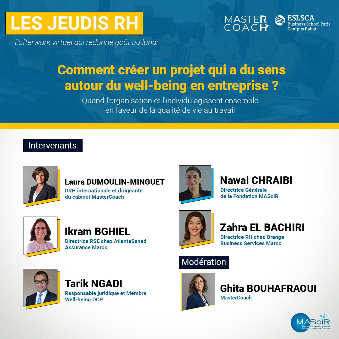 Découvrez l'intervention de notre directrice générale, Mme Nawal CHRAIBI (<a href="/nchraibi75/">Nawal CHRAIBI</a>) dans le cadre des Jeudis RH organisés par Master Coach. 

▶️ youtu.be/HkXYENeQScE