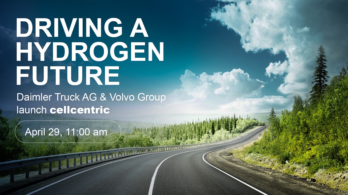 VolvoGroup's tweet image. Don’t miss out on joining us in the digital launch of #cellcentric, a Daimler Truck and Volvo Group Company for large-scale production of #FuelCells. April 29 at 11.00 am CET. More information here: ow.ly/s92K50ErPfe #HydrogenFuelcells #HydrogenFuture @DaimlerTruckBus