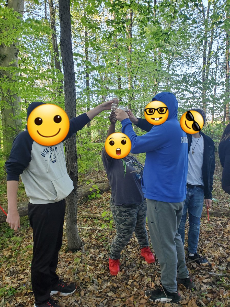 Another excellent Earth Day celebration (a little late) collecting and testing water samples! Covid may have changed things up a bit but my students still make me laugh 😆#outsidescience #sciencerocks