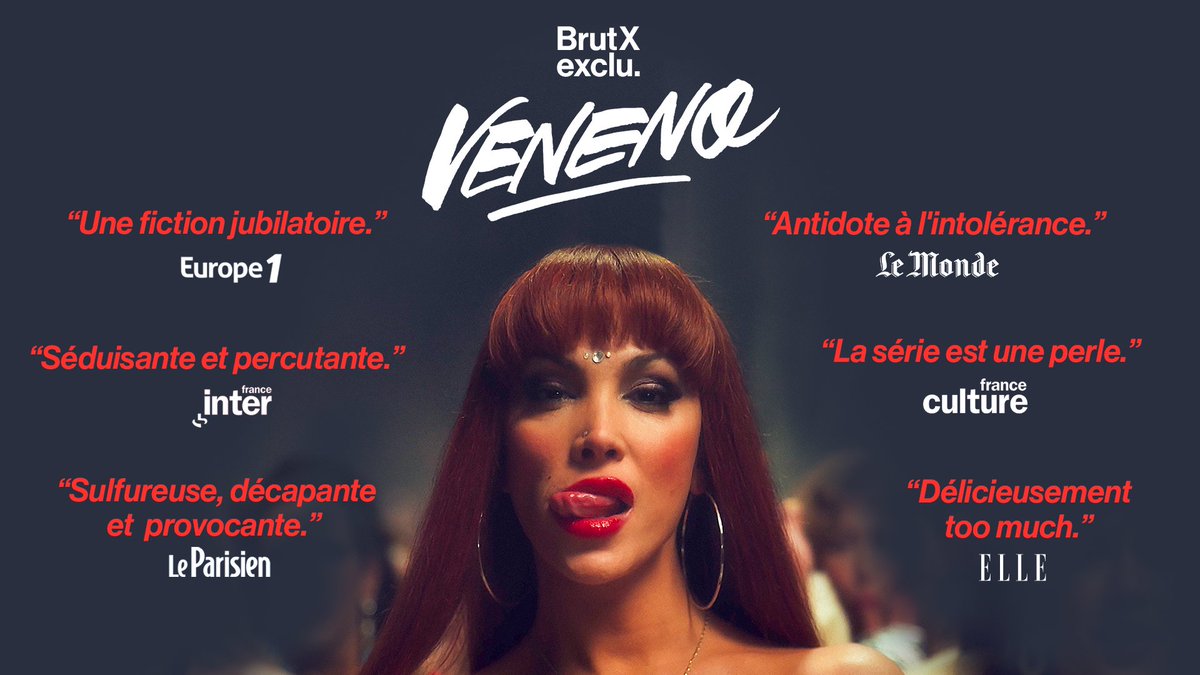 BrutXOfficiel's tweet photo. Cristina a bousculé l'Espagne. Maintenant, elle est en train de bousculer la France.

Veneno, la série phénomène. Uniquement sur BrutX. https://t.co/au0rlCaM7H