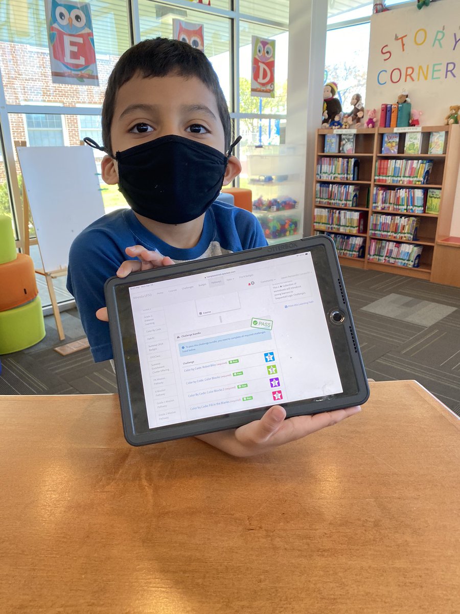 Nodell_library's tweet image. We worked on @kid_OYO #ColorByCode with @ms_oddo K Ss during library & this learner LOVED completing the challenges so much that he stayed in for #IBLRecess to complete the pathway!! He’s very determined and super #MineolaProud of himself & so am I!! @Hampton_Street