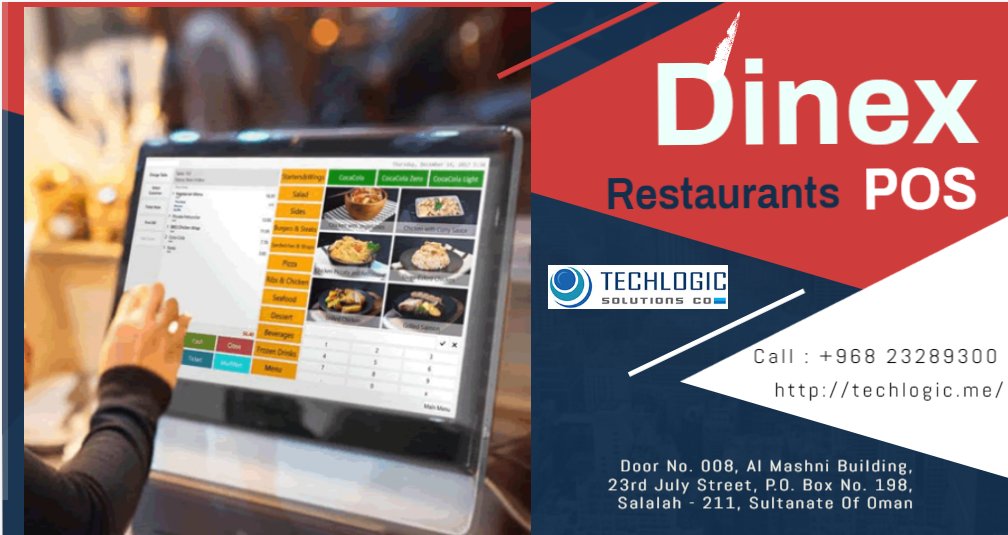 Techlogic5's tweet image. Dinex Restaurant POS Software
 Dinex is a complete point of sale (POS) solution for restaurants of all types. 
techlogic.me
+968 23289300