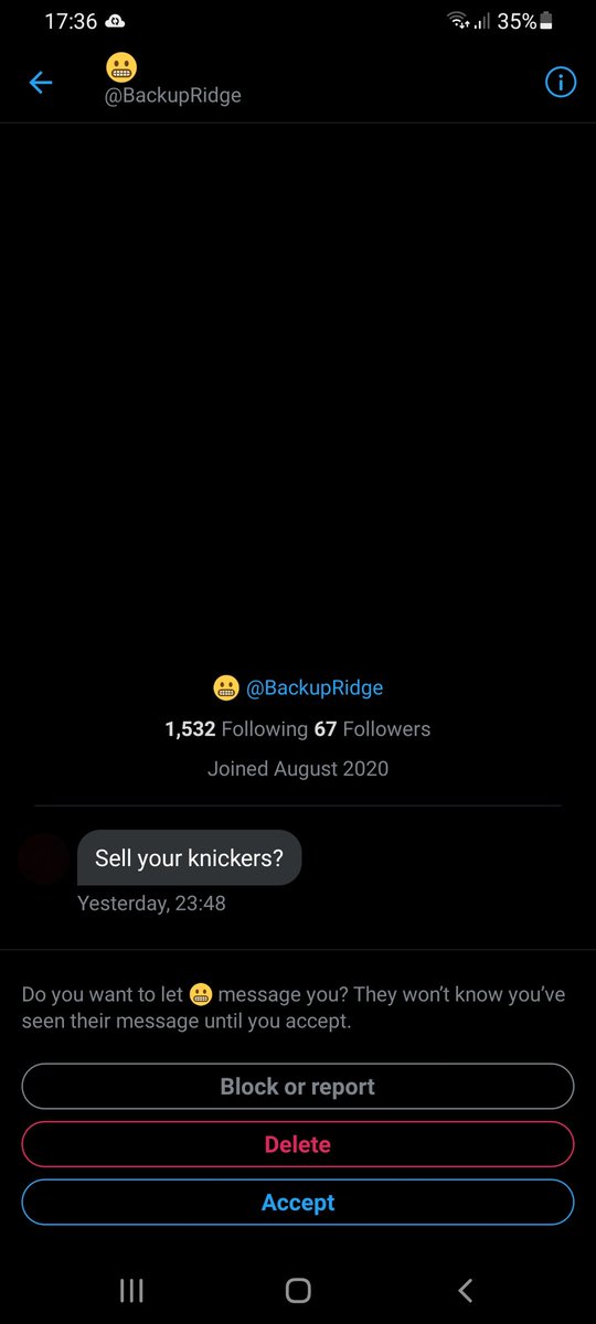 katbMJ's tweet photo. Don't know who he is. Never seen him never interacted with him. 

This is the kind of shit I have to deal with on socials. How do people actually think this an acceptable way to speak to women??

Gross! 🤢🤢 https://t.co/0a7RUaDY5n