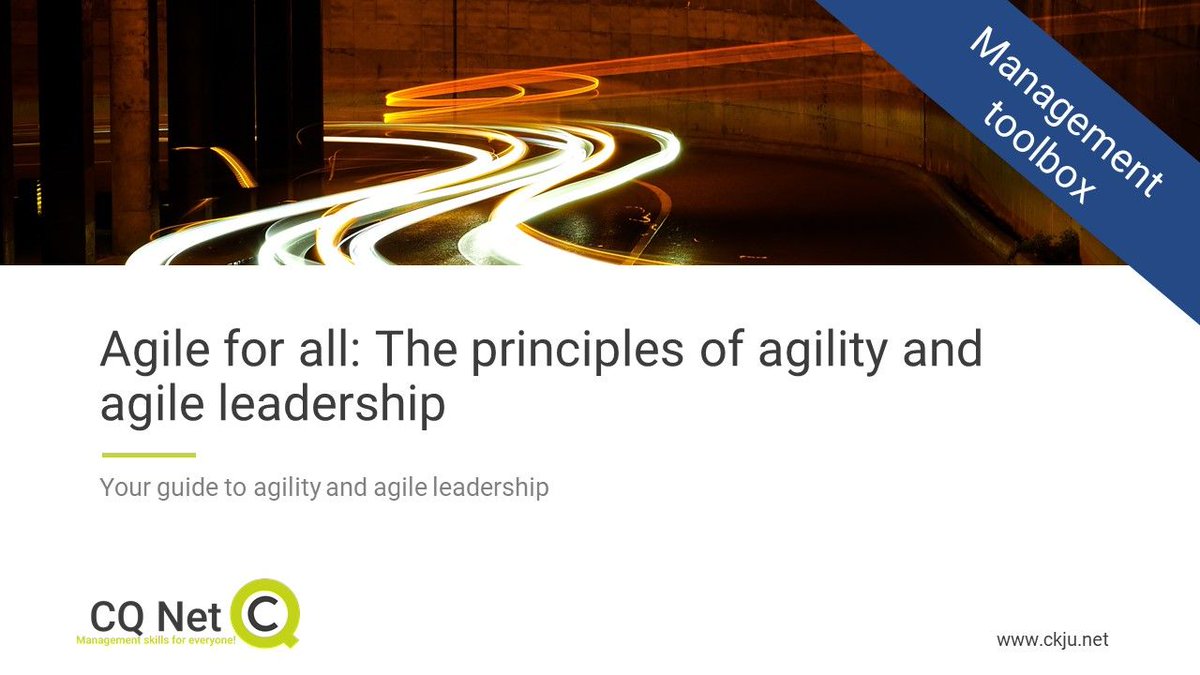 CQ_Net's tweet image. How likely are you to successfully cope with unpredictability at the workplace? Your answer should be: very. Our management toolbox on agility can help you reach that level in no time: one document with all you need to know. Check it out: buff.ly/3iViTSf