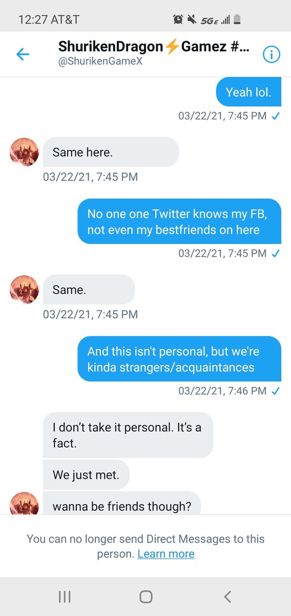 Thread about @/ShurikenGameX(Please don't send death threats or violent threats to them) So this person came into my dms a couple months ago.