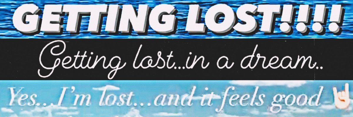 20/April/2021 - An epic confirmation We can say we had a clue that he might continue the phrase but we freaked out nevertheless.And the full sentence was finalized: getting lost in a dream and it feels good