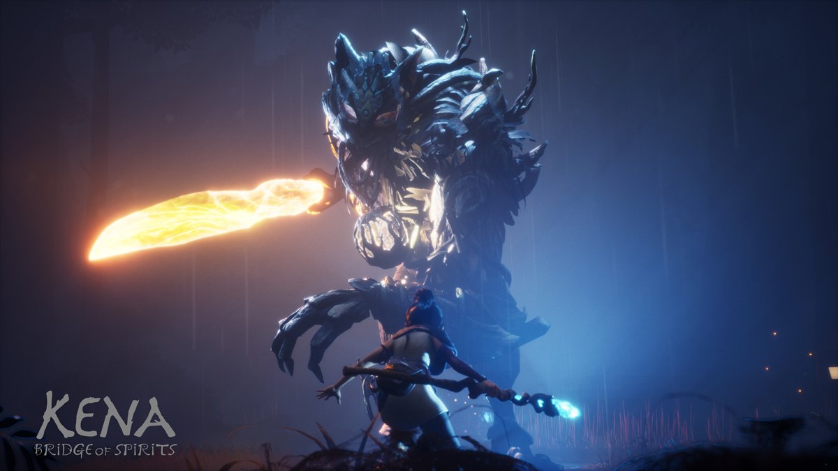 emberlab's tweet image. Ember Lab wanted to ensure that combat felt realistic to Kena's abilities and power. After all, she's facing off against enraged spirits. "She battles some pretty big spirits, and we wanted them to feel intimidated," [Mike] Grier says.
~ from a @gameinformer interview, Sept 2020