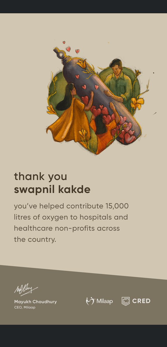Swapnil_Kakde11's tweet image. Thank you @CRED_club and @milaapdotorg