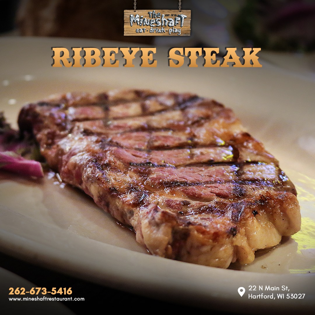 16 oz. grilled to your liking, topped with garlic buttered mushrooms, and served with a choice of baked potato, seasoned fries or tots