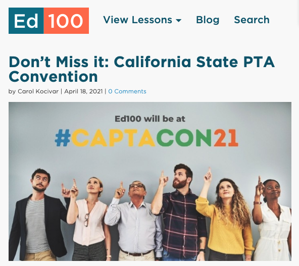 #LegCon21 Ed100 will be there - you should be, too! We teamed up with <a href="/shereenwalter1/">Shereen Walter</a> to prepare our workshop with a focus on some of the really big issues you can learn about in Ed100 and do something about through work with <a href="/CaliforniaPTA/">CaliforniaPTA</a> ed100.org/blog/capta-21