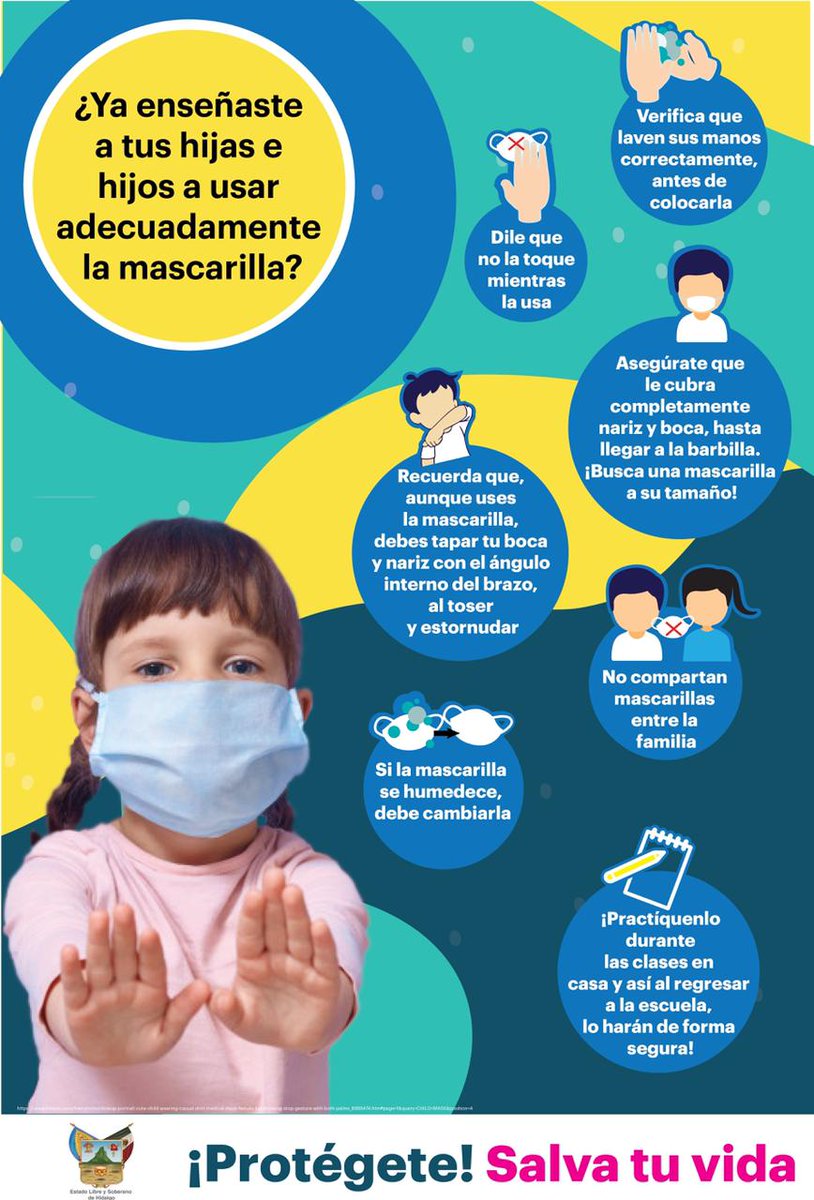 UPPachuca's tweet image. #BuenLunes

¿Ya enseñaste a las y los niños a usar adecuadamente la mascarilla?

#Protégete, salva tu vida.

#OperativoEscudo
#UniversidadPromotoradeSalud