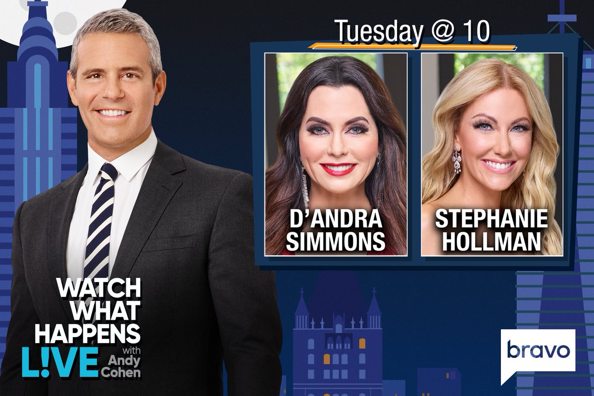 TONIGHT at 10/9c, it's #WWHL with @DAndraSimmons &amp; @StephHollman immediately after the #RHOD finale!