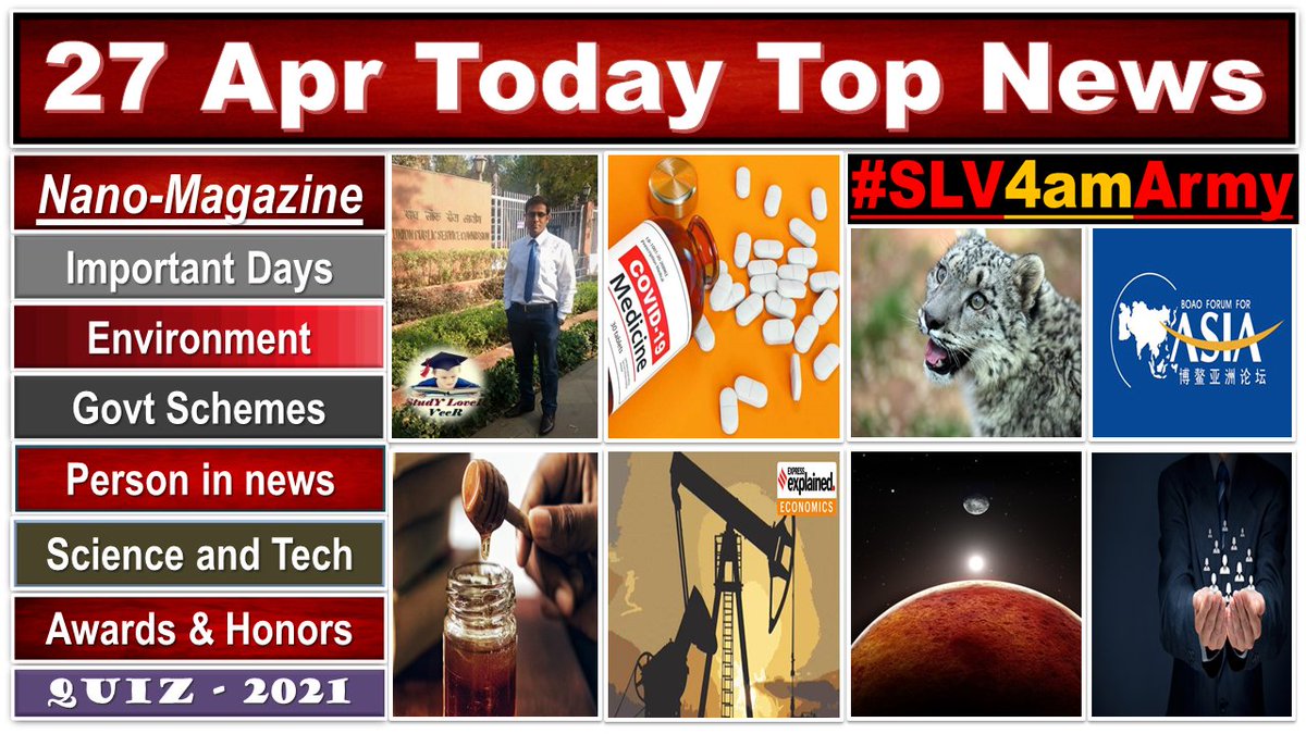 StudYLoveRVeeR's tweet photo. Daily Current Affairs, #PIBNews, The Hindu, #IndianExpress, #NanoMagazine 27 April 2021 #EPFO #UPSC
https://t.co/F0ILp26U6z https://t.co/2o6ipt0RlQ