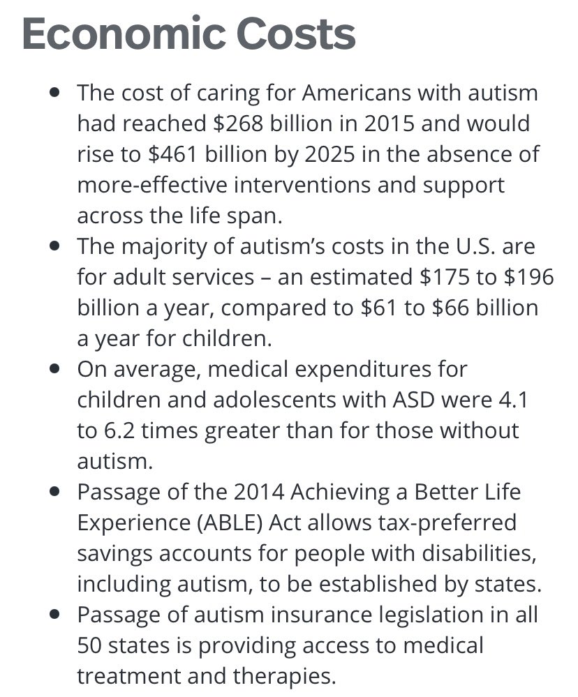 Autism Speaks, on the other hand, is not run by autistic people. AS currently has only one autistic person on their board of directors. Many of the board members are former (or current) heads of corporations, investment firms, etc. And what do they focus on?