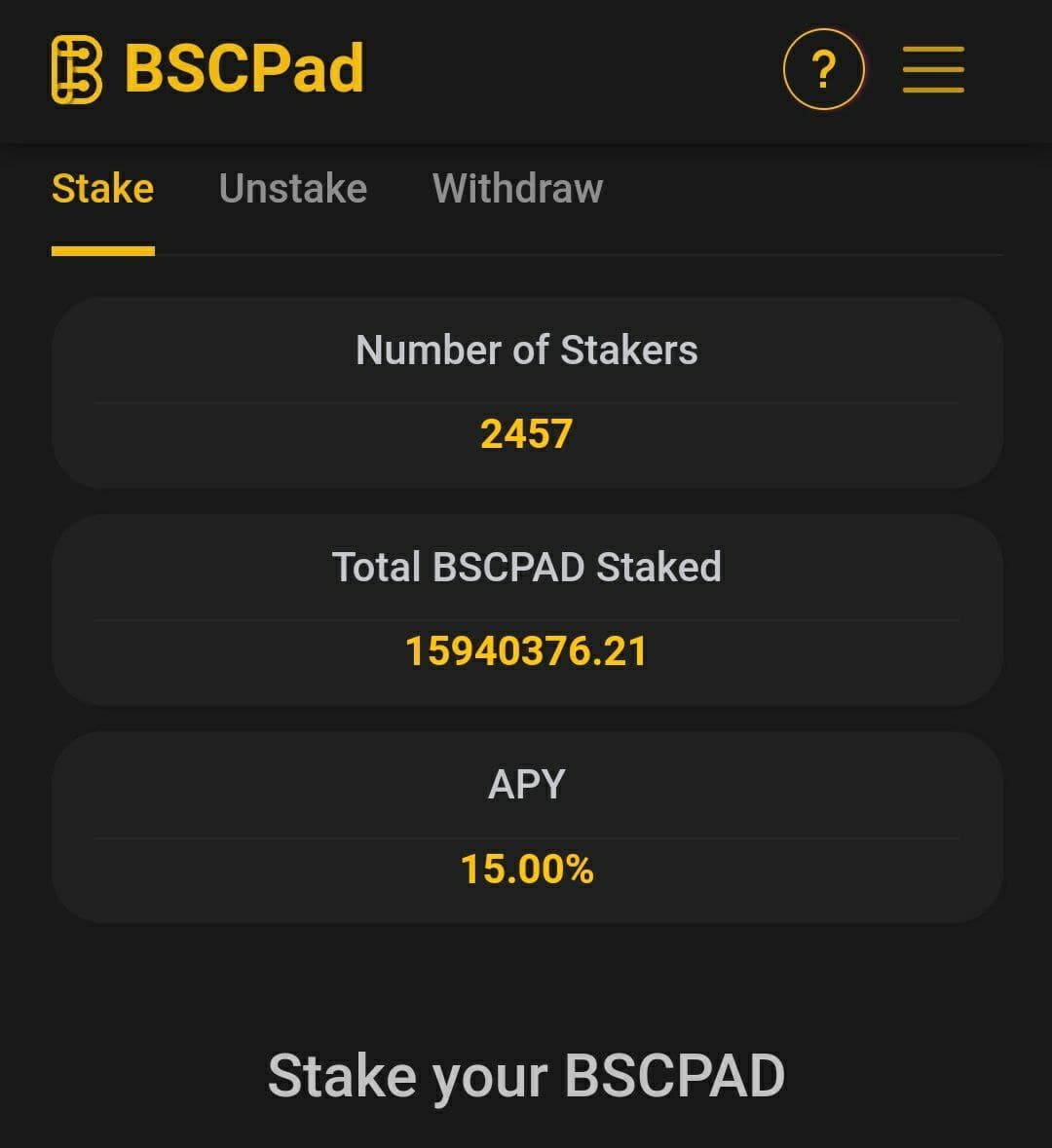 BSCPad tweet media