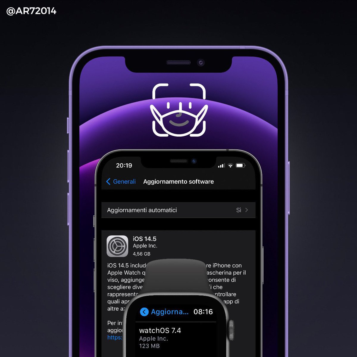 AR72014's tweet image. #iOS14 #watchOS7 

#iOS 14.5 and #watchOS 7.4 have been released for everyone