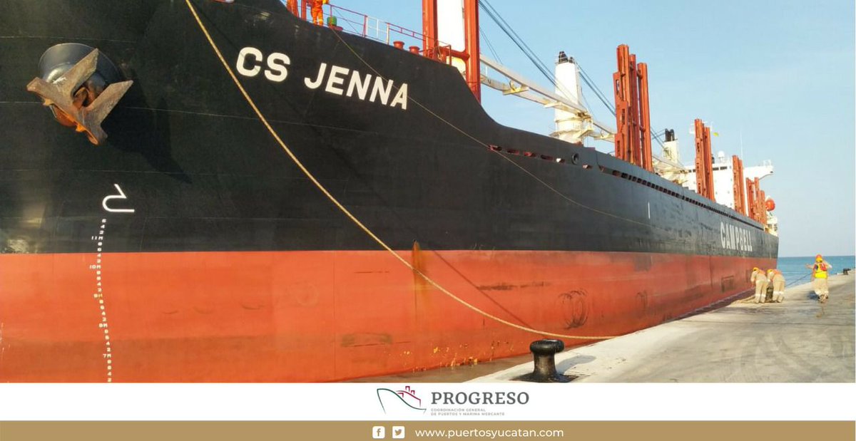 PuertosYucatan's tweet image. Recibimos en @PuertosYucatan el arribo del buque #CSJENNA con una carga de 5,000 toneladas de fertilizantes, procedentes de Rusia. 

#APIPRO 
⛴🌏⚓🇲🇽🇷🇺