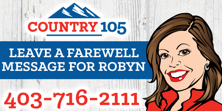 After 32 years at Country 105, Robyn Adair has decided to retire at the end of this week. If you want to send Robyn off with well wishes, leave a voicemail at 403-716-2111 ♥️