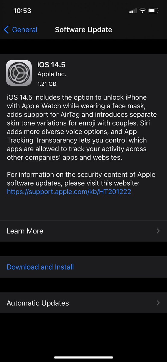 stufflistings's tweet image. So yes, IOS 14.5 has arrived.
#Apple #iOS145