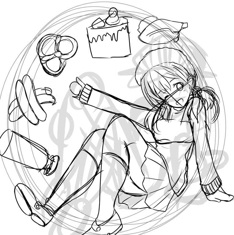 次のラフ絵はこんな感じ('∀`) 