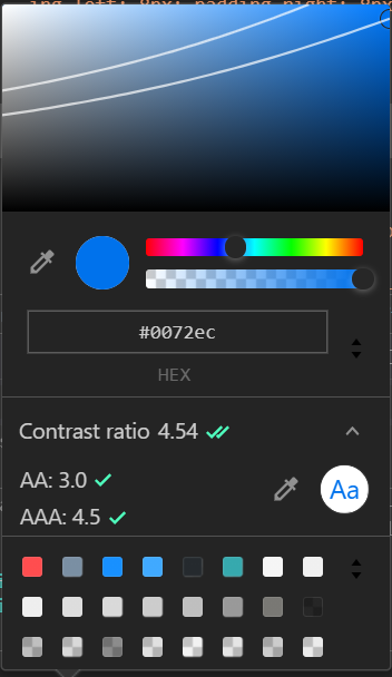 In Canada, about 5.7% of adults are visually impaired.We realized that the shade of blue we used for our link colours did not pass the Contrast ratio accessibility test. For average users, an acceptable ratio is 3.0, but for the visually impaired the target ratio is 4.5.