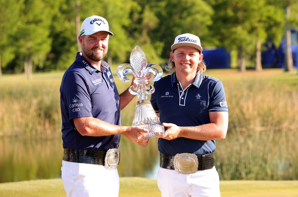 Best week with my best mates! 🏆 So much fun on and off the course with Cameron Smith #teammullet