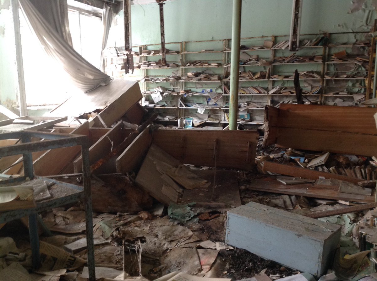 Inside an abandoned school